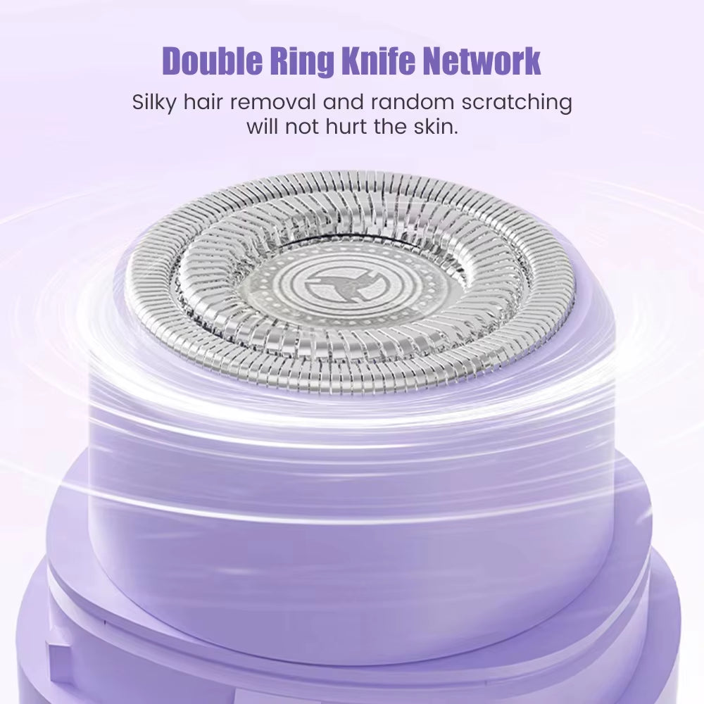 2025 New 2In1 Electric Razor for Women Painless Hair Removal Rechargeable Body Trimmer Underarm Mustache Epilator Shaver