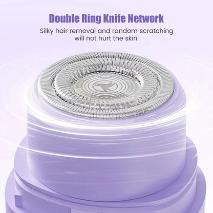 2025 New 2In1 Electric Razor for Women Painless Hair Removal Rechargeable Body Trimmer Underarm Mustache Epilator Shaver