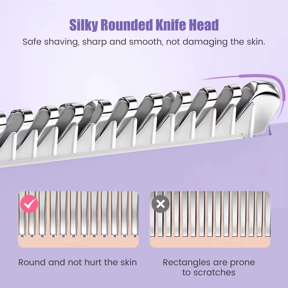 2025 New 2In1 Electric Razor for Women Painless Hair Removal Rechargeable Body Trimmer Underarm Mustache Epilator Shaver